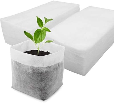 Kweektassen, 100 stuks Biologisch Afbreekbare Niet-Geweven Kweektassen, Zaai Starter Zaailingen Potten Thuis Tuin Buiten Kweekhuis Benodigdheden (13x15cm)