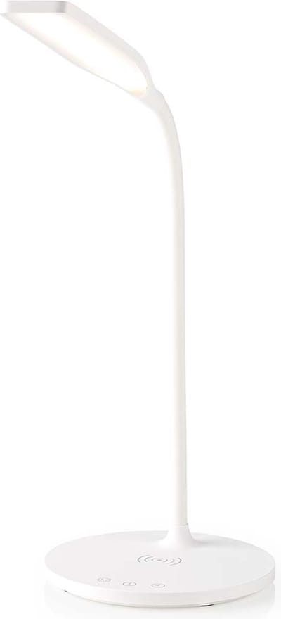 Nedis LED Bureaulamp – Draadloze Oplader – Touch Dimbaar – Leeslampje – 2700-6500K – Wit