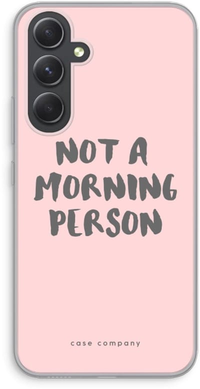 Case Company® - Hoesje geschikt voor Samsung Galaxy A54 hoesje - Morning person - Soft Cover Telefoonhoesje - Bescherming aan alle Kanten en Schermrand