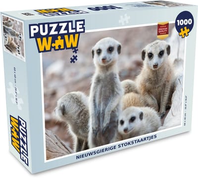 Puzzel Nieuwsgierige stokstaartjes - Legpuzzel - Puzzel 1000 stukjes volwassenen
