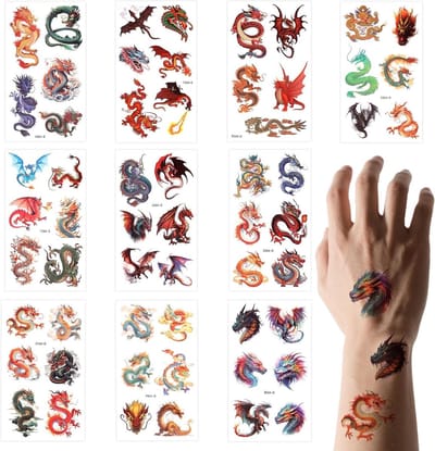 Solidchoice - 60 Stuks Draagtatoeages voor Kinderen en Volwassenen