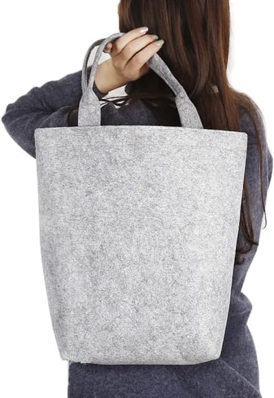 Herbruikbare katoenen canvas tas set van 2, lege witte tassen voor creatief knutselen en DIY ontwerpen