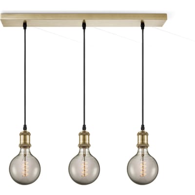 Home sweet home hanglamp Vintage brons 3L Beam Spiral g125 - smoke