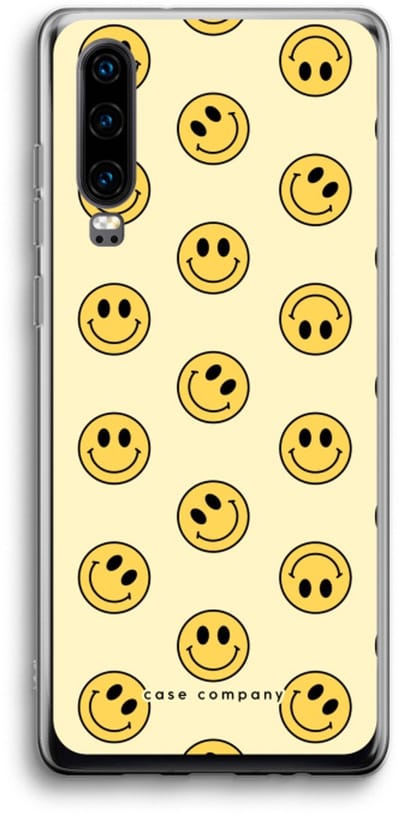 Case Company® - Hoesje geschikt voor Huawei P30 hoesje - Smiley N°2 - Soft Cover Telefoonhoesje - Bescherming aan alle Kanten en Schermrand