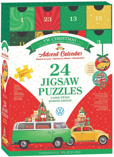 Eurographics & Volkswagen - VW Christmas Advent Calendar - 24x50 stukjes 12,7×12,7cm (b×h) - Legpuzzel