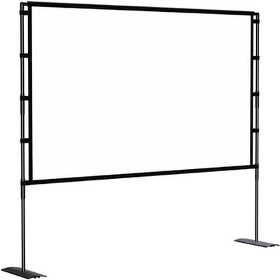 Projectorscherm met standaard - Filmdoek - Buitenfilms kijken - Kreukvrij en wasbaar - 72 inch - Wit
