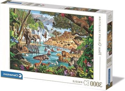 Clementoni Puzzels voor volwassenen - African Waterhole, Puzzel 3000 Stukjes, 14-99 jaar - 33551