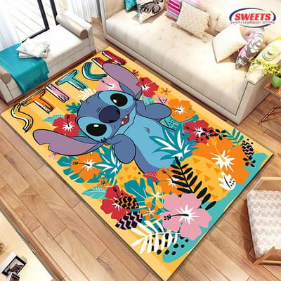 NR.3 Disney Lilo & Stitch Thema Tapijt! Slaapkamer Woonkamer Bedmat, Antislip Exquise Huisdecoratie, Duurzaam Machinewasbaar Kleed 40x60cm (16x24in)