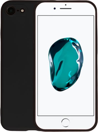 Smartphonica Telefoonhoesje Geschikt voor iPhone 7/8 siliconen hoesje - Backcover Siliconen Case - Zwart geschikt voor Apple iPhone 7;Apple iPhone 8
