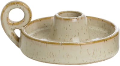 Rustik Lys - Kandelaar met oortje 'Blaker' - Cream (Ø11.5cm)