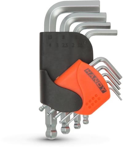 Inbussleutelset Klein – 9-delig – Chroom-Vanadium Staal – Compacte L-Vormige Allen Sleutels Voor Precisiewerk, Onderhoud Van Fietsen, Auto’s En Technische Apparatuur – Duurzaam En Slijtvast Gebruik [10786M]
