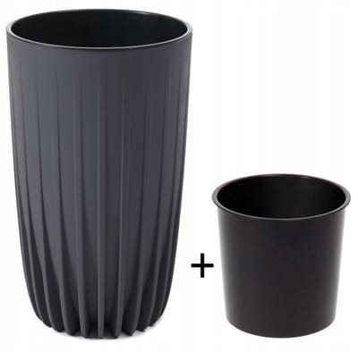 Hoge Antraciet Eco Recyclepot Mira 25 cm
