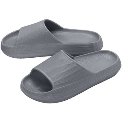 CRIVIT Heren badslippers (Grijs, 40/41)