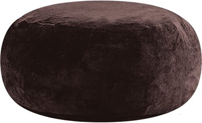 Wishdor Zitzak - Zacht en flexibel - Relaxstoel en tijdelijk logeerbed - Voor volwassenen in woonkamer slaapkamer - Fluweel - Bruin - 100 x 100 x 50 cm