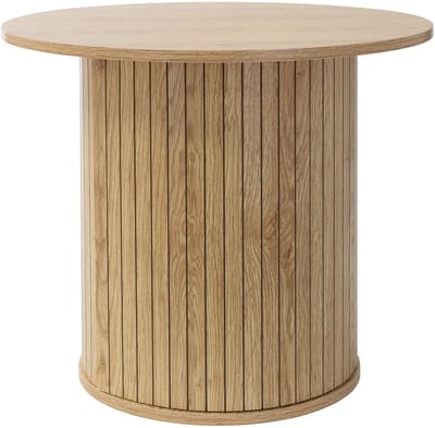 Salontafel rond Ø60 x 50 cm, houtlook, bruin, woonkamertafel ML design