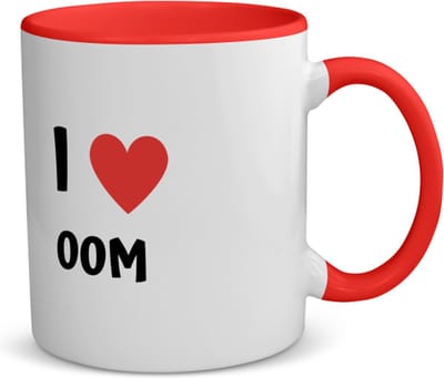 Akyol - i love oom koffiemok - theemok - rood - Oom - de liefste oom - verjaardag - cadeautje voor oom - oom artikelen - kado - geschenk - 350 ML inhoud