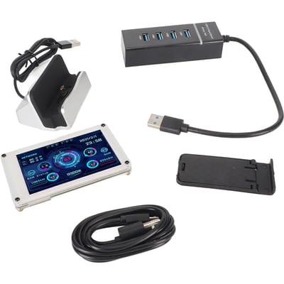 3,5 inch PC Temperatuur Monitor Dubbele USB-interface IPS USB Mini Scherm CPU GPU RAM HDD Data Monitor voor white