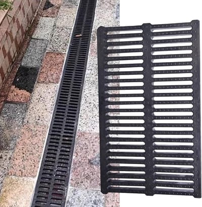 Dakgoot Riool Afdekking - Afvoer Rooster - Efficiënte Waterafvoer - Hoog Draagvermogen - Aanpasbare Grootte