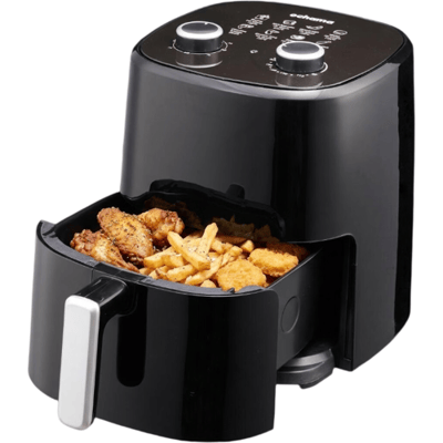 Ochama 3,2 liter airfryer, multifunctionele elektrische friteuse voor thuis, 1250 W hetelucht- en braadfunctie, nauwkeurige timer en