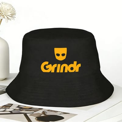 Grindr Logo Bucket Hat Hawaïaanse Vissersmutsen Voor Unisex Grappige Vissers Zonnehoeden Zacht Opvouwbaar Ontwerp Pet One Size yellow
