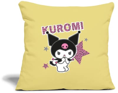 Kuromi Met Letters En Sterren In Leeuwstijl Sierkussenhoes, 45 x 45 cm