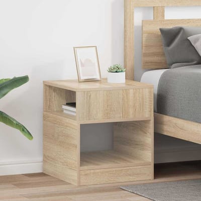 vidaXL - Bijzettafel - 2 - st - Sonoma - Eik - 40,5 - x - 40 - x - 45 - cm - Bewerkt - hout
