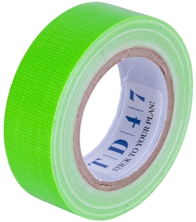 TD47 Gaffa Tape Fluor Minirol 19mm x 5m Groen