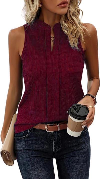 Nivard Topje Dames - Kleding - Shirt - Blouse - Kort - Volwassen - Bordeauxrood - Maat S