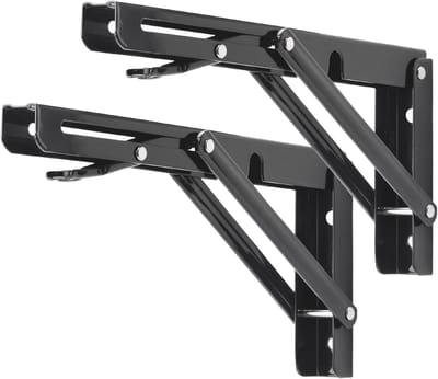Opvouwbare Plankbeugels voor Klaptafels - Zware L-Beugel voor Doe-Het-Zelf - Maximaal 150 kg - 2 Stuks