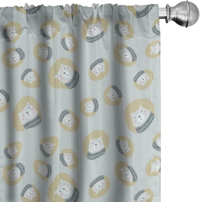ABAKUHAUS Noord Voorhangen – 2x75x175 cm – Microfaser – Halfschaduw