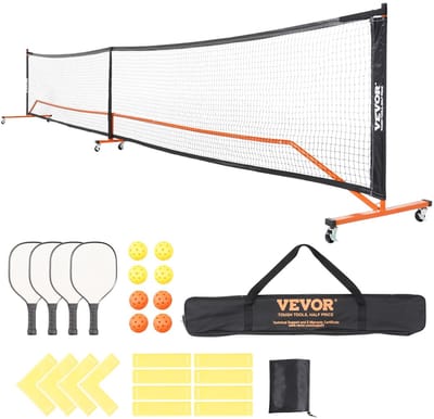 Allero Pickleball - Pickleballset - Draagbaar - Inclusief Ballen - Inclusief Pickleball Rackets - Weerbestendig - Metalen Frame