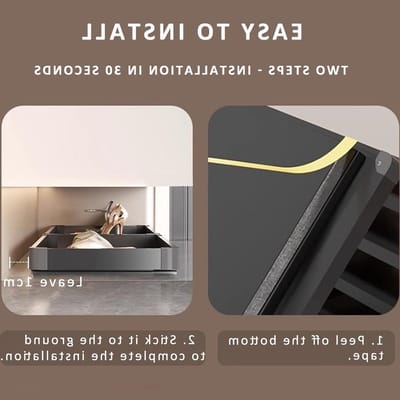 Uitbreidbare schoenenopbergoplossing voor onder het bed met telescopische lade en push-to-open functie, ideaal voor schoenen, kasten en keukens (Zwart, 51x31cm)