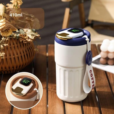450ml Roestvrijstalen Koffiekop Slimme LED Temperatuurweergave Thermosfles Koffiemok Reisbeker Geïsoleerde Tumbler