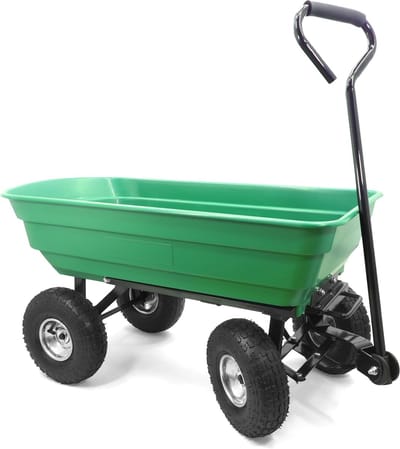 Tuinwagen - Transportwagen bolderkar - Tuinwerkzaamheden - Kantelfunctie en hoge belasting - 91x49x51.5 cm - Groen