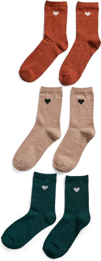 PIECES - PCNOLIA LUREX SOCKS 3-PACK KAC FC - Meisjes - Sokken