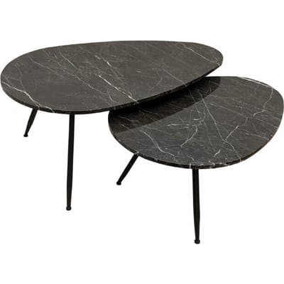 PTMD - Salontafel Veria - Bruin - 0x0x0cm - Set van 2