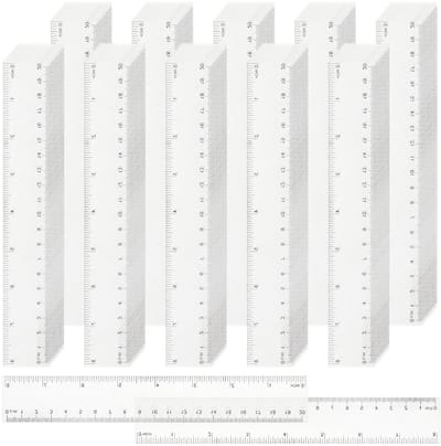 100PCS 20cm/8 Inch Transparante Plastic Linialen, Meten, Kantoorbenodigdheden en Schoolartikelen
