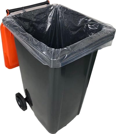Containerzakken - Vuilniszakken Klikozakken - Afval Opruimen - Extra Sterke Dikte - 240 Liter - Transparant