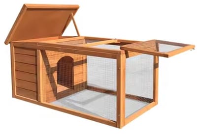 Topmast Buitenhok Konijnenhok Flappie met uitloopren | 108 * 65 * 63 cm voor Konijnen