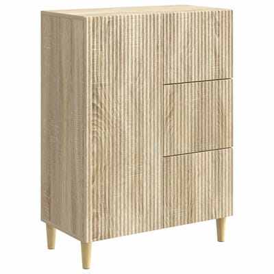 vidaXL - Dressoir - met - lade - Sonoma - Eiken - 66 - x - 34,5 - x - 90 - cm - Bewerkt - hout