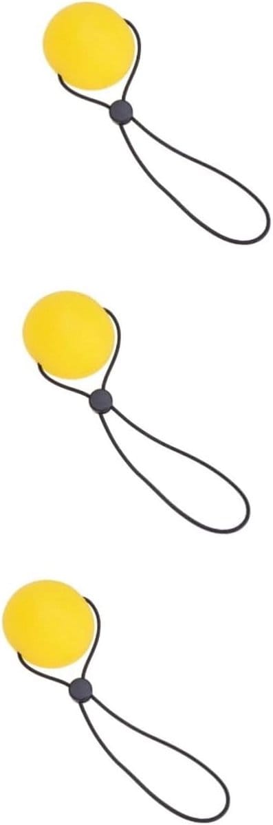 Knijpbal Set - Hand Grip Ballen - Kracht Opbouwen - Elastische Draagkoord - 5.3cm Diameter - Geel