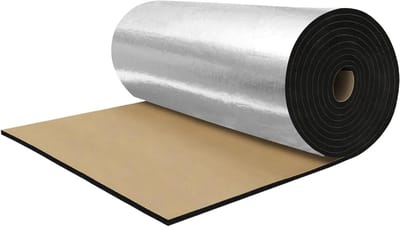 Geluidsisolatie Mat - Warmte Demper - Auto Geluid Dempen - Zelfklevend Glasvezel - 150x50cm - Zilverkleurig
