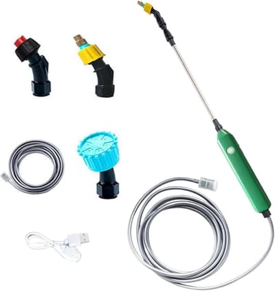 Elektrische Waterspuit - Draagbare Tuinsproeier - Tuinonderhoud - Automatische Drukregeling - 60-86 cm (intrekbaar) - Wit