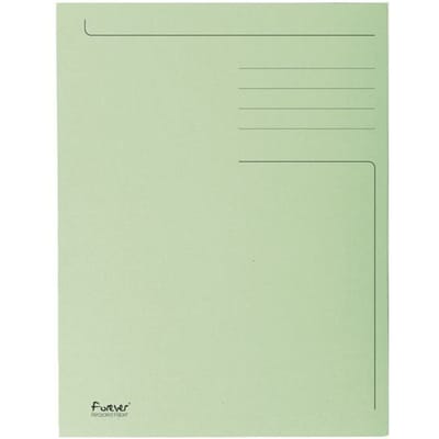 Exacompta 50x FOREVER® bedrukte map met 3 kleppen - 280gm2 - 24,5x35 cm voor folio - Grasgroen - 449013E