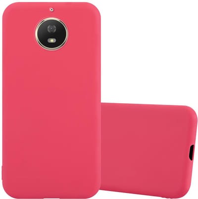 Cadorabo Hoesje geschikt voor Motorola MOTO G5S in CANDY ROOD - Beschermhoes gemaakt van flexibel TPU silicone Case Cover