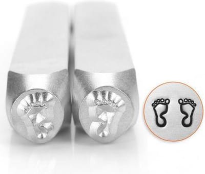 Slagstempelset voeten | hoogte 6mm