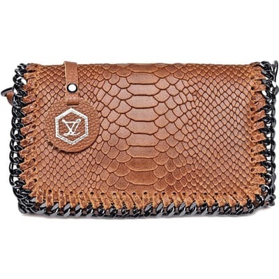 Luisa Vannini Brown Rundleer Tas