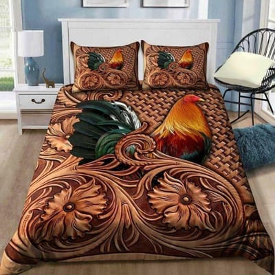 Boerderij Kip Koning Koningin Dekbedovertrek Haan Gans Eend Beddengoed Set Voor Kinderen Tieners Volwassenen Boerderijdieren 2/3 stuks Zachte Dekbedhoes AU Queen(210x210cm)