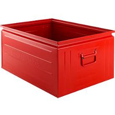 Schäfer Shop Select stapelbak, 83 l, 250 kg, L 658 x B 459 x H 300 mm, staal, RAL 3000 (vuurrood)