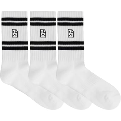 A-DAM  3-pack Crew Socks Nono Bono Undyed Maat: 36-40 | Slipjes Outlet | Unisex | Wit